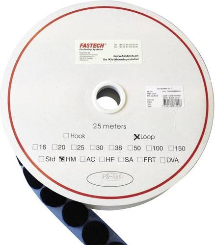 FASTECH Klettpunkt zum Aufkleben mit Hotmelt Flauschteil, Durchmesser: 25 mm, Schwarz - Bild 1