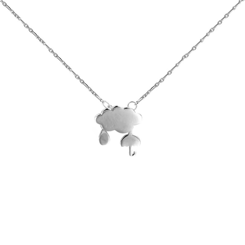 GaGa-Duck Halskette, 925 Silber, Wolken, Wettertropfen, Damen - Bild 2
