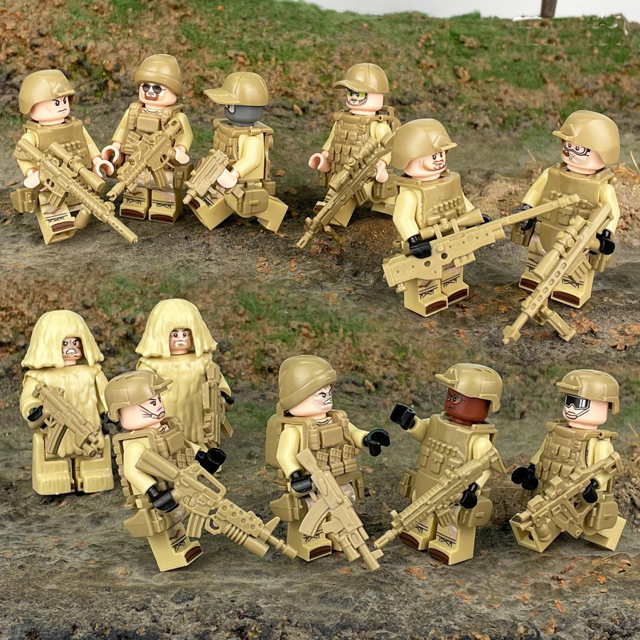 MagicMonkey City Polizei SWAT Marines Krieger Minifiguren 12-teiliges Set - Bild 3