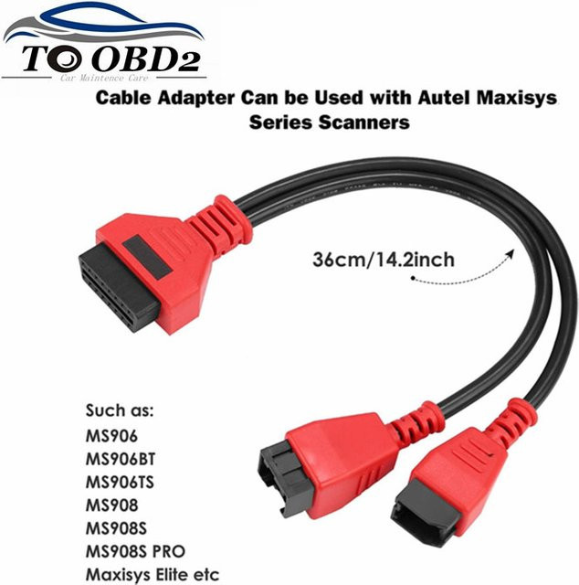 Autel Chrysler 12 8 Pin Programmierkabel Adapter in Rot für MaxiSys DS808 Pro Elite - Bild 1