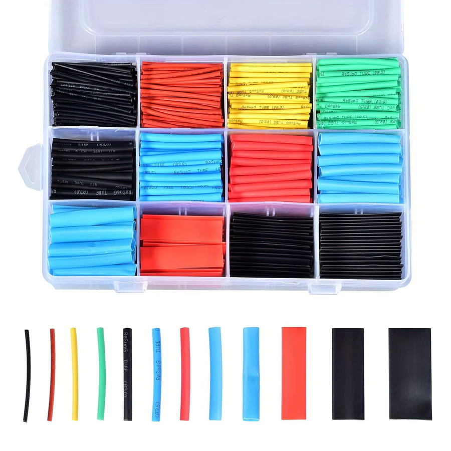 ELECAPITAL Isolier-Schrumpfschläuche Set mit 2:1-Schrumpfverhältnis in Multicolor, 127–800 Stück für elektrische Verkabelung - Bild 2