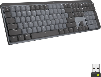 Logitech MX Mechanical Tastatur - Kabellos mit Bluetooth und USB - Mechanisch - Tactile Quiet - QWERTY US International - Graphite/Grau - Bild 1