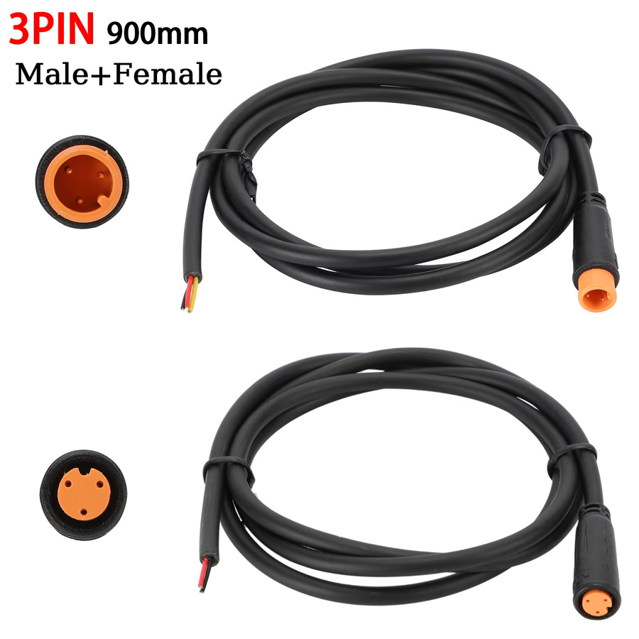 Elektrofahrrad Steckverbinder für E-Bike Sensoren und Bremsanschlüsse in Schwarz, verschiedene Pin-Konfigurationen M8 2 3 4 5 6 8-Pin - Bild 2