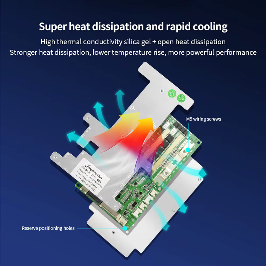 JBD Smart BMS mit automatischer Identifizierung und UART RS485 Schnittstellen für 8S bis 24S Batterien (24V-72V, 40A-200A) - Bild 3