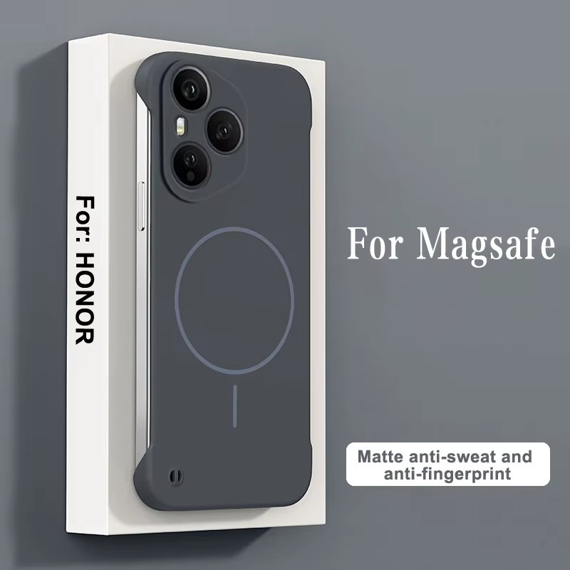 Ultradünne magnetische Schutzhülle für Honor Magic Pro Serie mit MagSafe Wireless Charging Support, rahmenloses Design und matte PC-Abdeckung in Schwarz oder Weiß - Bild 2