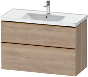 Duravit Waschtischunterschrank D-Neo Wandhängend in Beige und Weiß mit Türen und Schubladen, B/T/H: 98,4 x 45,2 x 62,5 cm - Bild 1