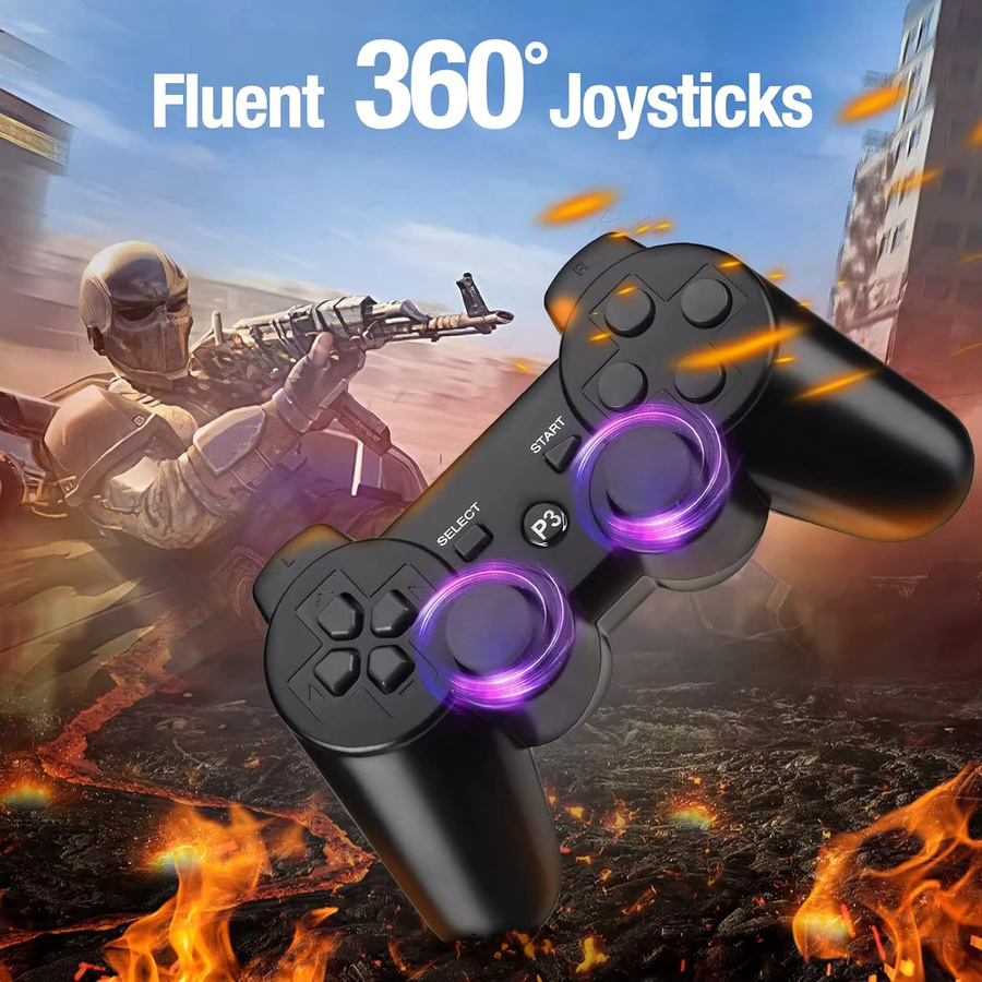 GUEN Bluetooth Wireless Controller für PlayStation in Schwarz mit Vibrationsfunktion - Bild 4