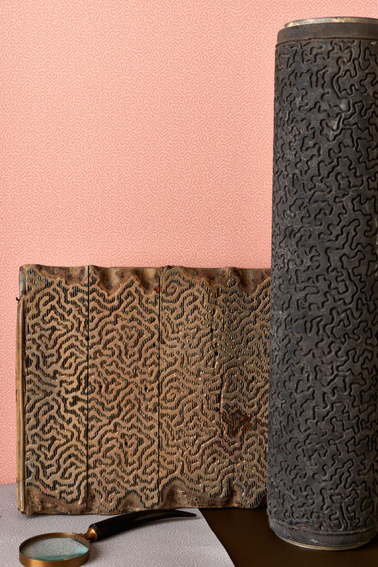 Cole & Son Tapete Coral Salmon in Pink mit abstraktem modernem Design aus Vlies - Bild 2