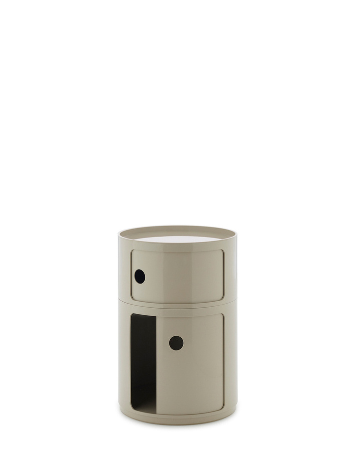 Kartell New Componibili Big 2 Elemente Aufbewahrungssystem aus Kunststoff in Beige glänzend - Bild 2