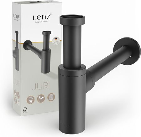 LENZ Flaschensiphon JURI aus Messing in Schwarz mit Ø 32 mm und 1 1/4 Zoll - Bild 1