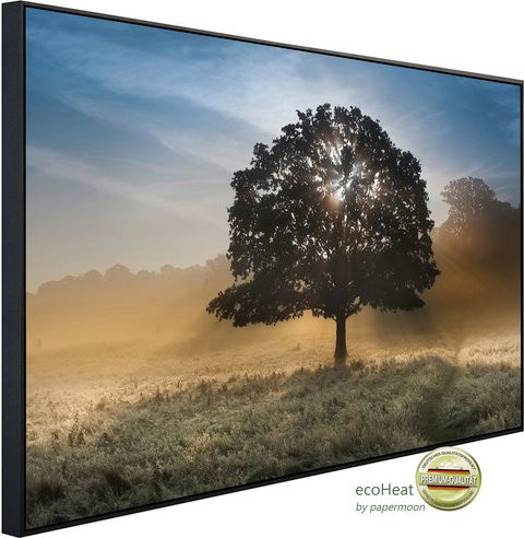 papermoon EcoHeat Infrarotheizung Baum in Landschaft mit Matt-Effekt in Bunt, App-Steuerung und Überhitzungsschutz - Bild 1