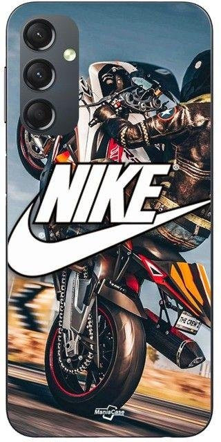 Maniacase Handyhülle für Samsung Galaxy A05s mit Nike Logo in Weiß und Schwarz - Bild 1