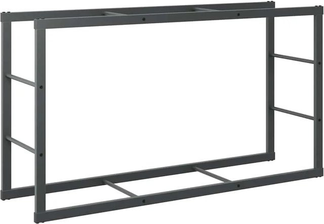 vidaXL Brennholzregal aus Stahl in Schwarz, B/T/H: 110 x 30 x 61 cm - Bild 1