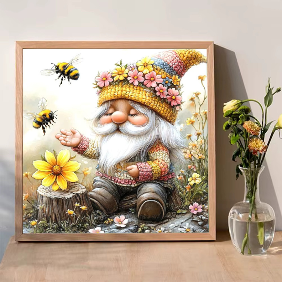 Momoart Zwerg Diamantmalerei DIY Set mit Blumen-Motiv, Acryl-Diamantmosaik in Multicolour, B/B/H: 20 x 20 x 20 cm - Bild 3