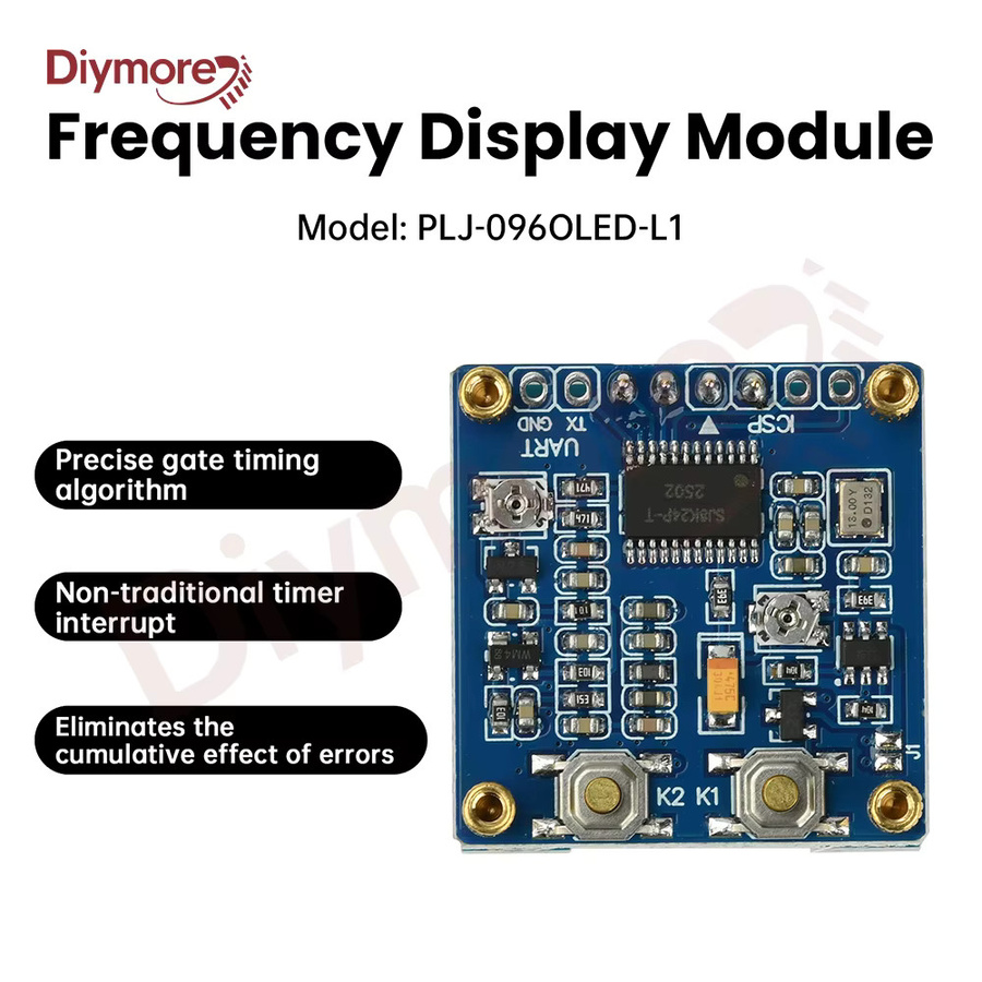 diymore OLED Frequenzanzeigemodul PLJ-096OLED-L1 mit 0,96 Zoll Display, 1KHz-100MHz, Blau - Bild 5