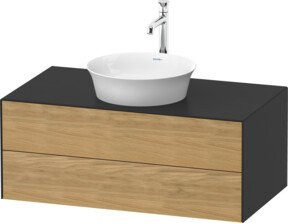 Duravit Waschtischunterschrank ohne Aufsatz White Tulip, Farbe Weiß/Grau matt, B/T/H: 100 x 40,8 x 55 cm - Bild 1