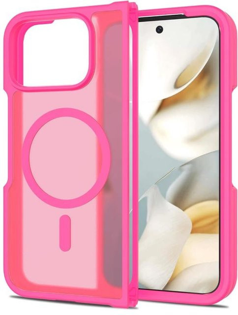Magnetische Schutzhülle für Google Pixel 10 Pro Fold in Pink, matt und durchscheinend mit kabellosem Laden und Sturzschutz - Bild 1