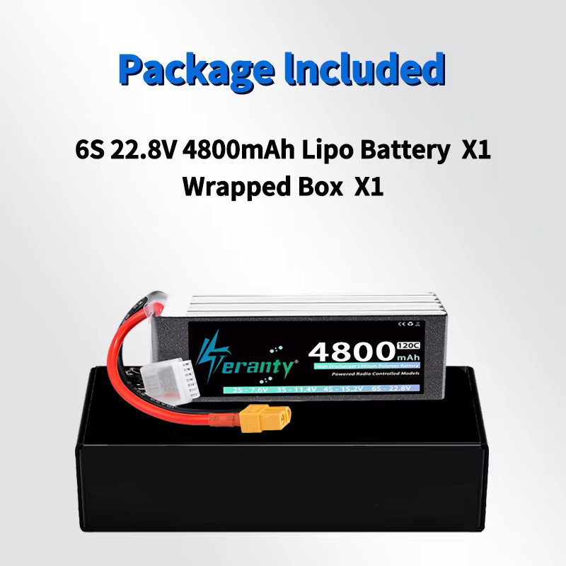 TERANTY 6S 4800mAh Lipo-Akku, 22,8V 120C/240C, mit XT60 XT90 Stecker - Bild 6