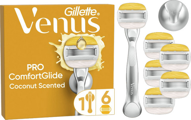 Gillette Venus Pro ComfortGlide Rasierer, 6 Ersatzklingen, Damen - Bild 1