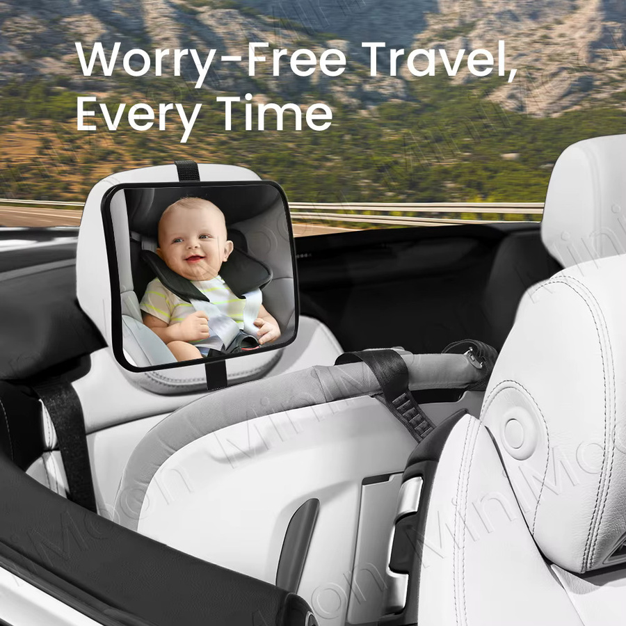 Bruchsicherer Babyautospiel von momo&dudu in Schwarz für eine sichere Sicht auf deinen Säugling - Bild 5
