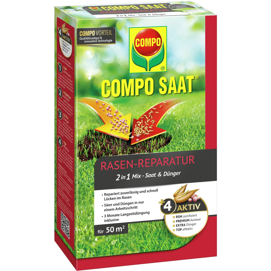 Compo Rasen-Reparatur-Mix mit Samen und Dünger für 50 m², 1,2 kg - Bild 2