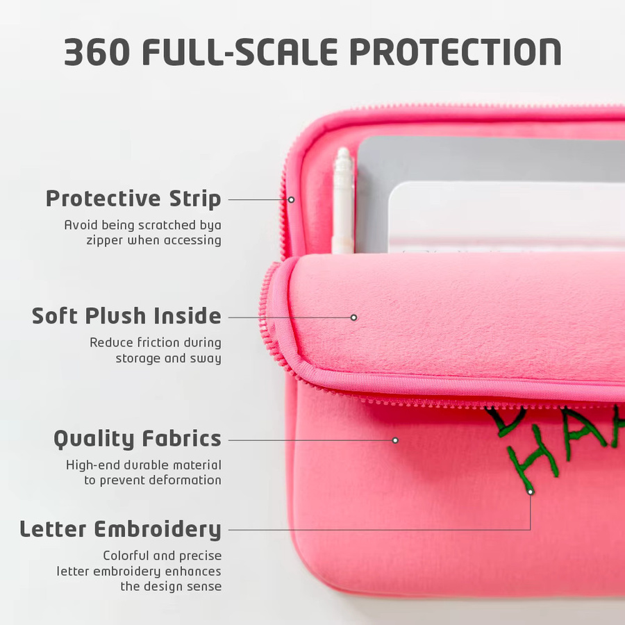 Rosa Laptop-Hülle und Tablet-Aufbewahrungstasche für MacBook Air Pro, Xiaomi, Dell und Acer Notebook in verschiedenen Größen von 9,7 bis 16 Zoll - Bild 3