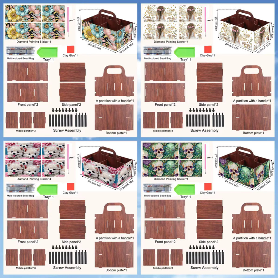 DIY Tier-Diamantmalerei-Set Aufbewahrungsbox in Multicolour für Zuhause, Schreibtisch, Schule und Büro - Bild 2