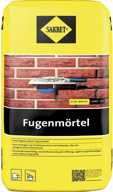 Sakret Fugenmörtel Grau 10 kg frostbeständig - Bild 1