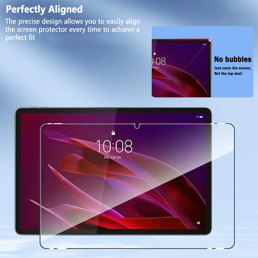 Displayschutzfolie für Lenovo Yoga Tab 11,1 Zoll 2025, transparent, bruchsicher und kratzfest, HD klar und blasenfrei - Bild 6