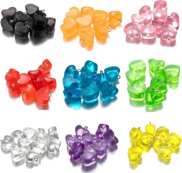 louleur Anhänger Herz, Harz, Bunt, Unisex - Bild 1