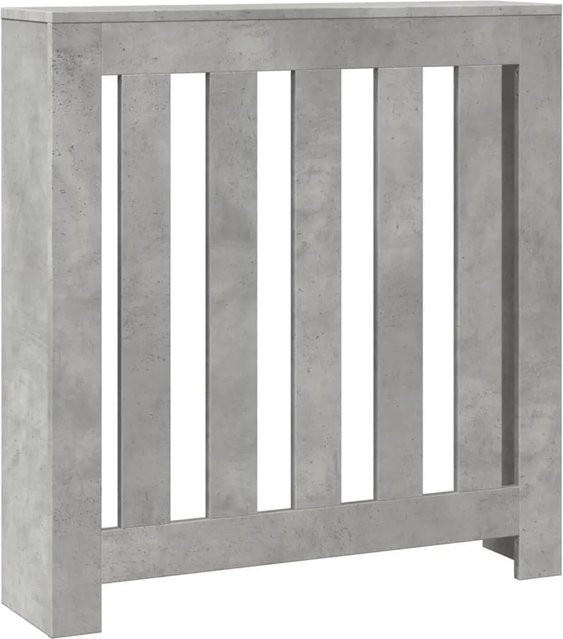 vidaXL Heizkörperverkleidung in Betongrau mit modernem Latten-Design aus Holzwerkstoff, B/T/H: 78 x 20 x 82 cm - Bild 1