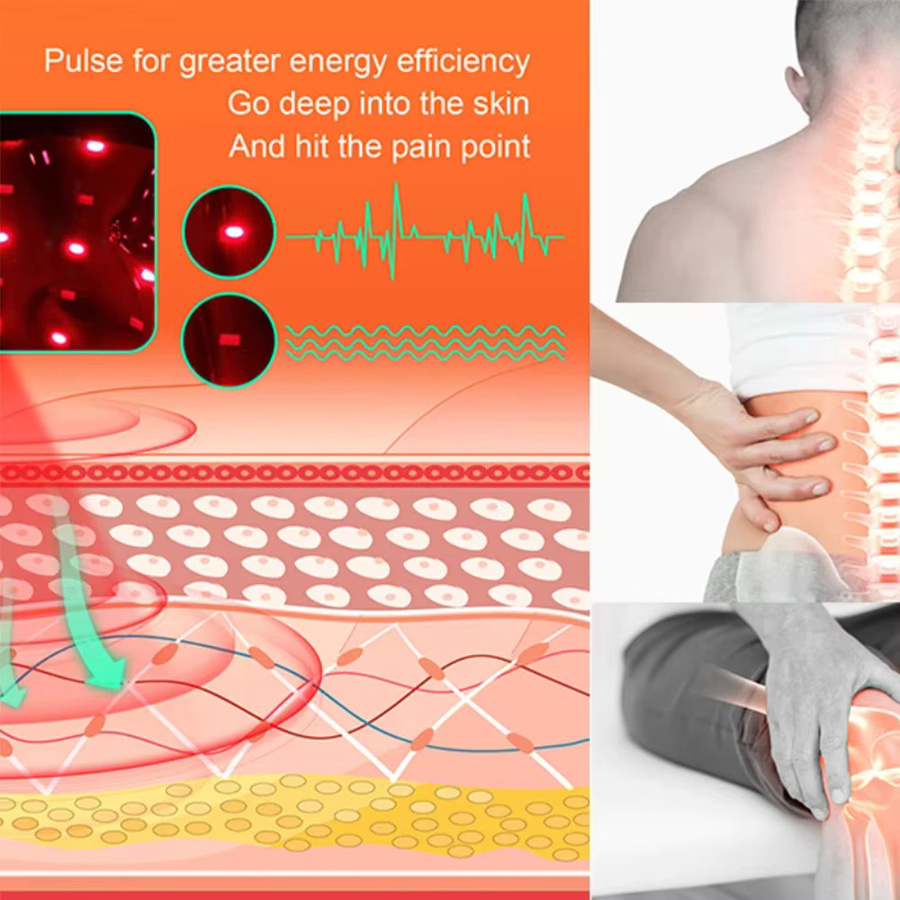 eelhoe Rotlichttherapie-Gürtel Infrarot-Lichttherapie-Wrap, Schwarz, Unisex - Bild 3