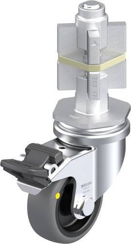Blickle Lenkrolle LRA-TPA 50G-FI-ELS-E07 mit Feststeller, Rad-Durchmesser: 50 mm, Tragfähigkeit: 30 kg, Farbe: Grau/Schwarz/Silber - Bild 1