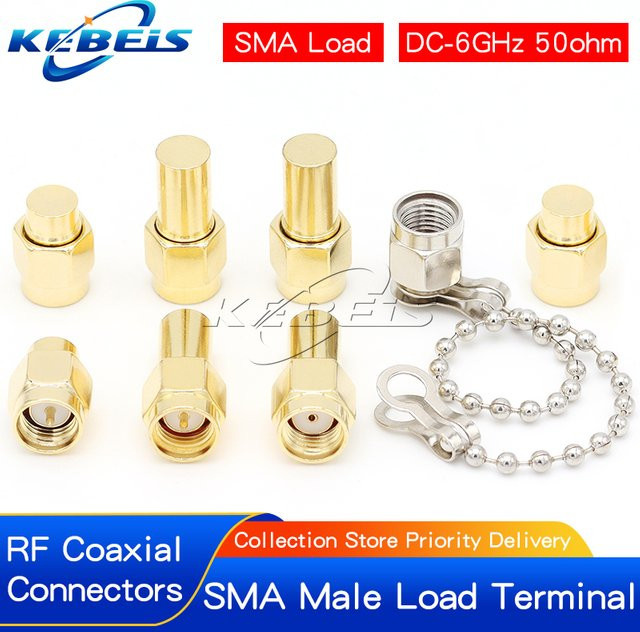 KEBEIS SMA-Stecker RF Koaxial-Abschlusswiderstand vergoldet 50 Ohm 6GHz - Bild 1
