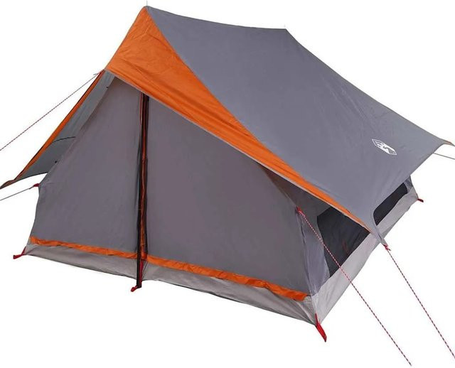 vidaXL Zelt mit Dach in Grau und Orange aus Polyester, B/T/H: 315 x 330 x 200 cm - Bild 1