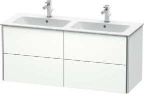 Duravit XSquare Waschtischunterschrank wandhängend in Weiß Matt B: 128 cm, T: 47,8 cm, H: 56 cm - Bild 1