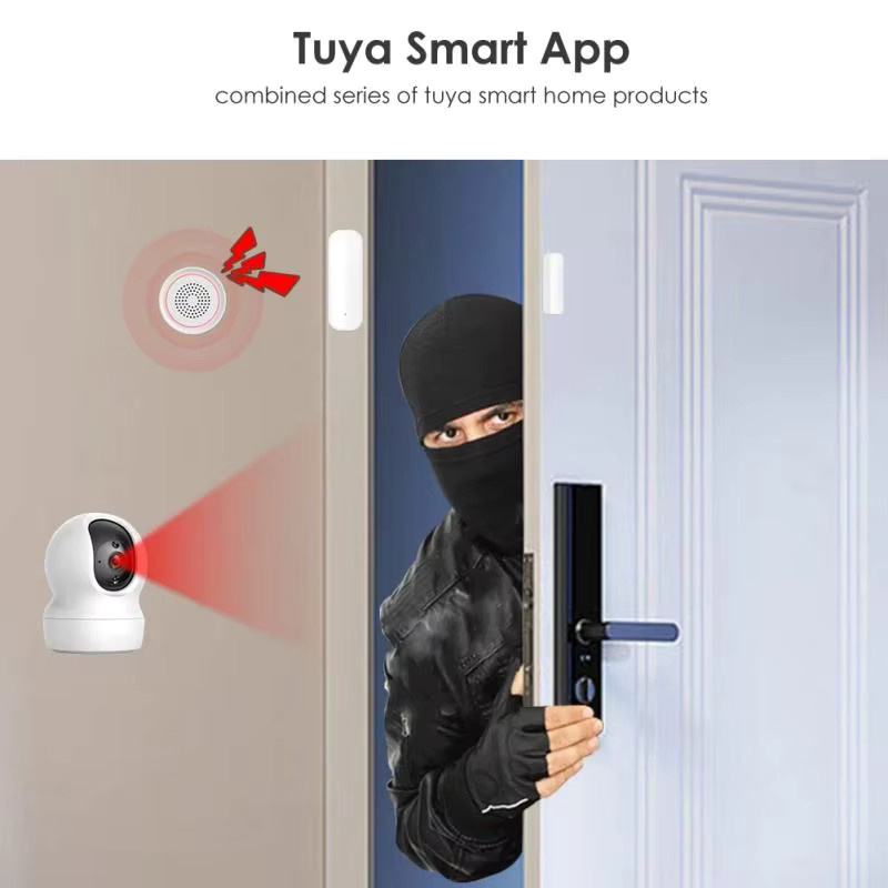 WLAN Smart Türsensor zur Überwachung von Tür und Fenster in Weiß, kompatibel mit der Tuya Smart App für dein Smart Home Sicherheitssystem - Bild 3