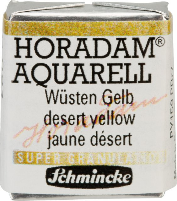 Schmincke HORADAM Aquarellfarbe Wüsten Gelb im 1/2 Näpfchen - Bild 1