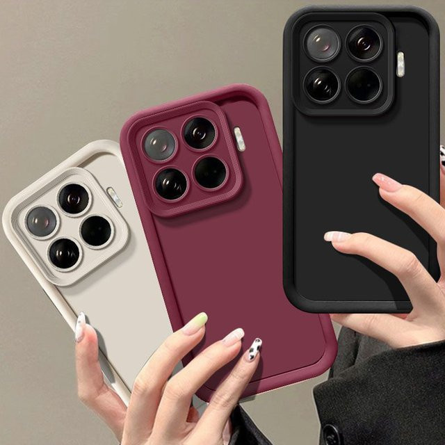 Xiaomi 15T Pro 5G Handyhülle in Schwarz mit mattem Sturzschutz und weicher Abdeckung - Bild 1