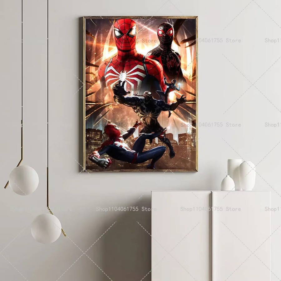 Kayou Marvel Classic Movie SpiderMan Wandkunst Poster, Mehrfarbiger Leinwanddruck für deine Heimdekoration - Bild 4