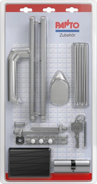 PANTO Griff-Set Wechselgarnitur in Silber aus Aluminium mit 92 mm Abstand - Bild 1