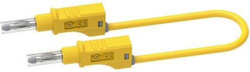 Electro PJP Messleitung mit Bananenstecker, Gelb, Länge: 0,50 m - Bild 1