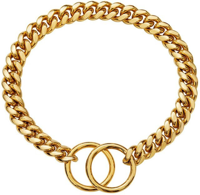 Hundekette Edelstahl, Gold, 30 cm, Unisex - Bild 1