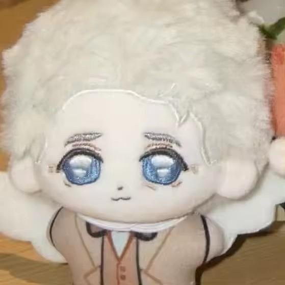 Yiran toy Good Omens Aziraphale Crowley Plüschtier Anhänger, 10cm, ab 14 Jahren - Bild 1