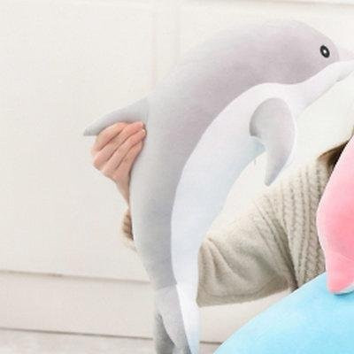 Delfin Plüschtier, graues Kuscheltier, 100cm - Bild 1