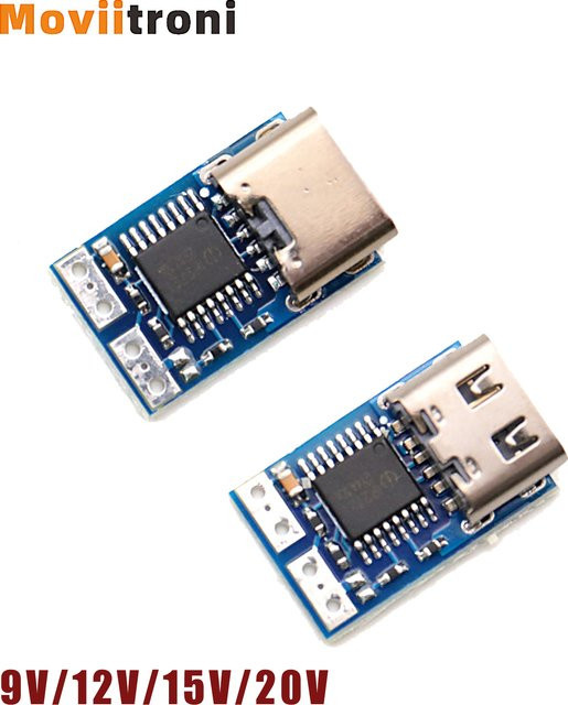 PDC004-PD PD Decoy Modul USB-C Typ-C Eingang für Notebook mit Festspannungs-Leistungsauslöser 9/12/15/20 V und 5 A in Blau - Bild 1