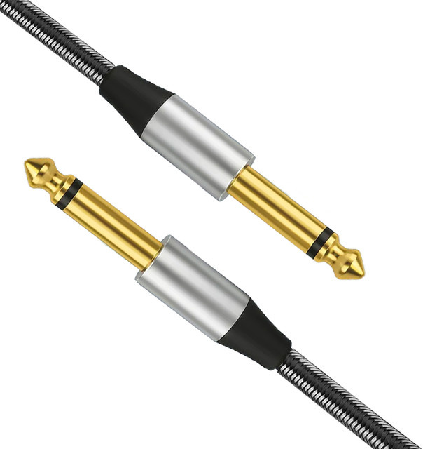 Premium Instrumentenkabel mit 6,35 mm Monostecker in Silber - Bild 1
