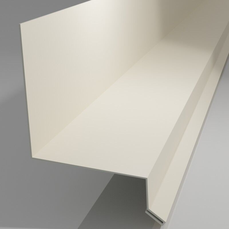 Blachotrapez GmbH Tropfkantenprofil für 35er Trapezprofil über Tür und Fenster aus Stahl in Beige, Länge: 2000 mm - Bild 1