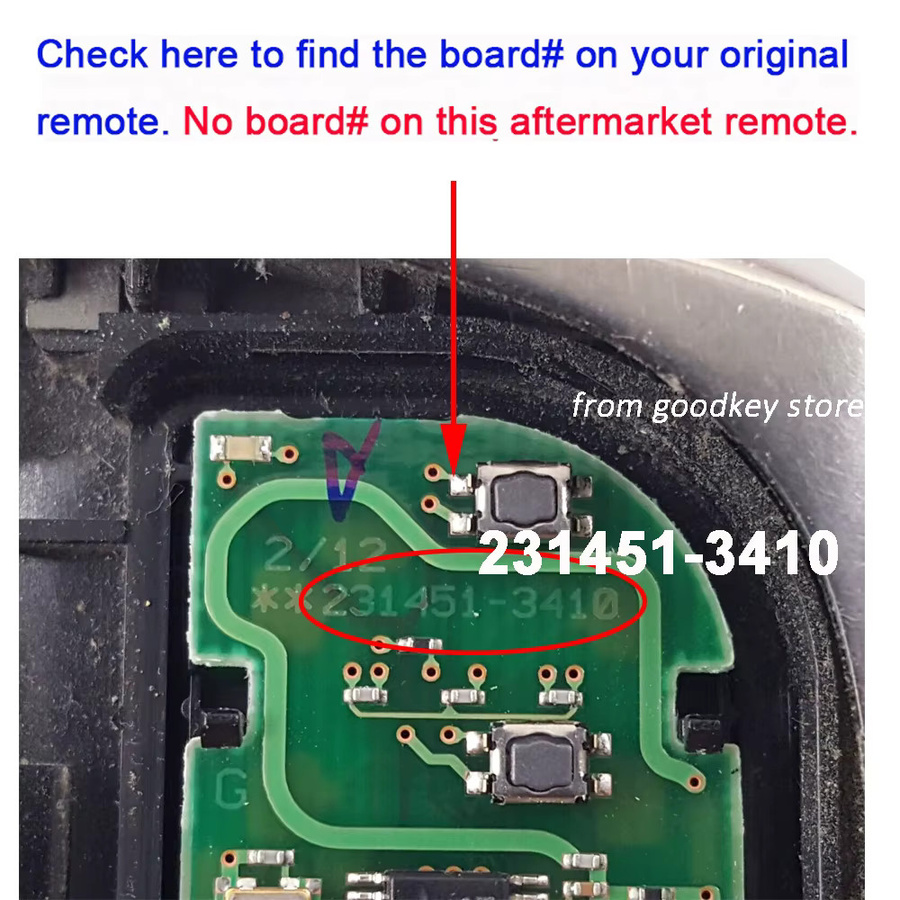 DIYKEY Smart Remote Auto Schlüsselanhänger für Lexus ES250 ES350 in Schwarz, 314,3 MHz, HYQ14FBZ 8990H-06020 - Bild 2