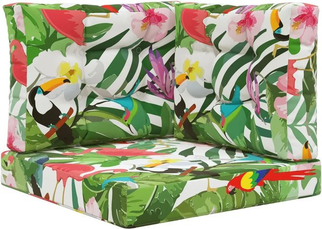 vidaXL Sofakissen für Draußen 3-teiliges Set aus Polyester in Bunt - Bild 1